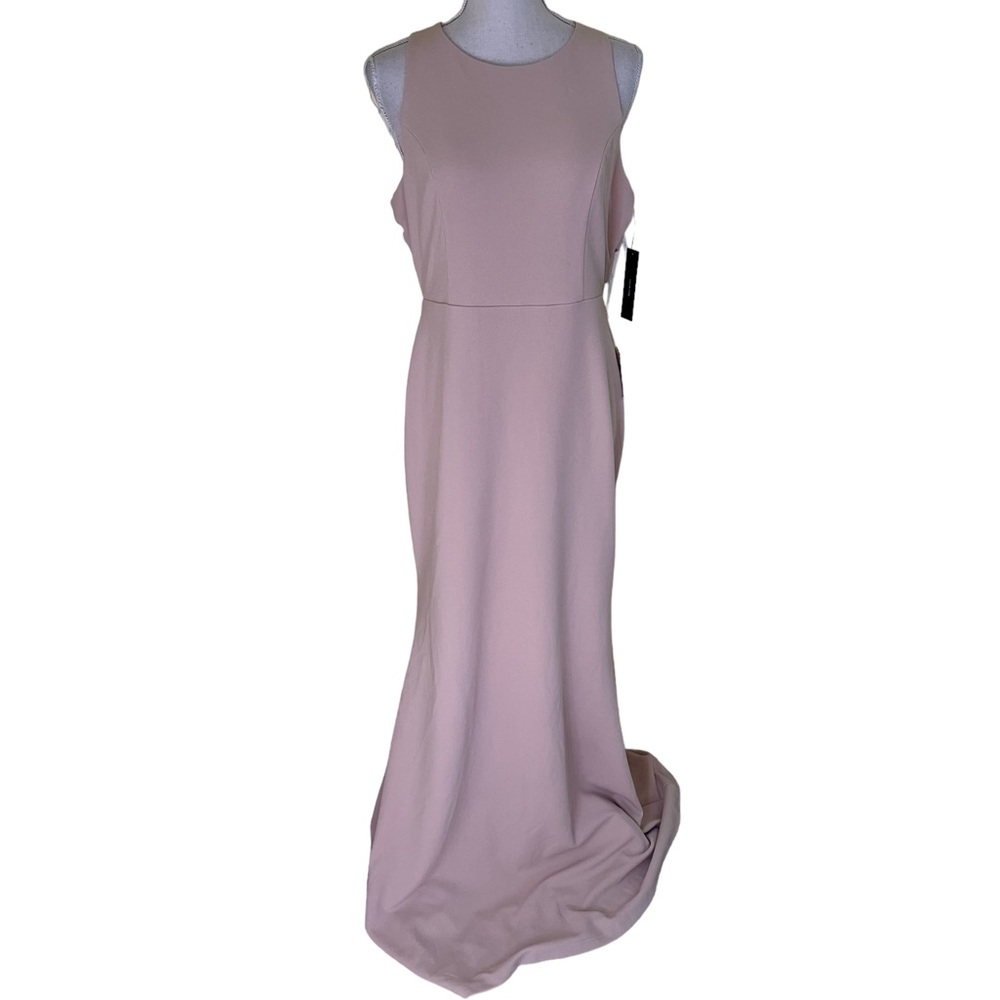 LuLu's Cream/Beige Cage Back Knit Halter Maxi Dress XL